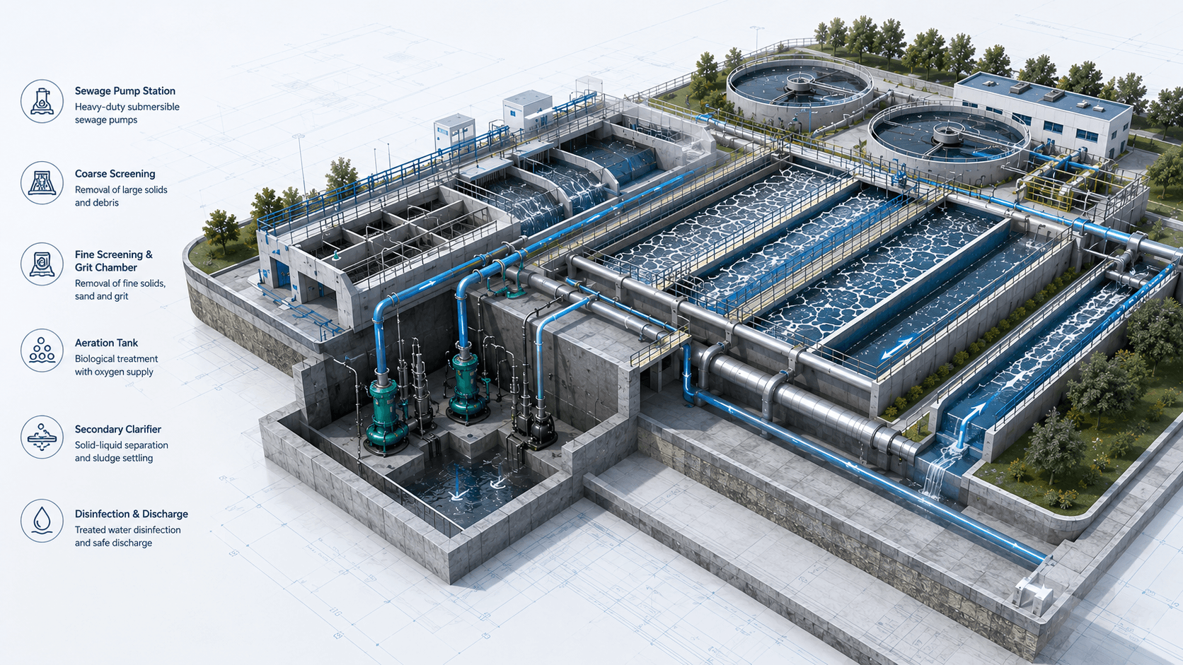 Municipal Wastewater Treatment pump application